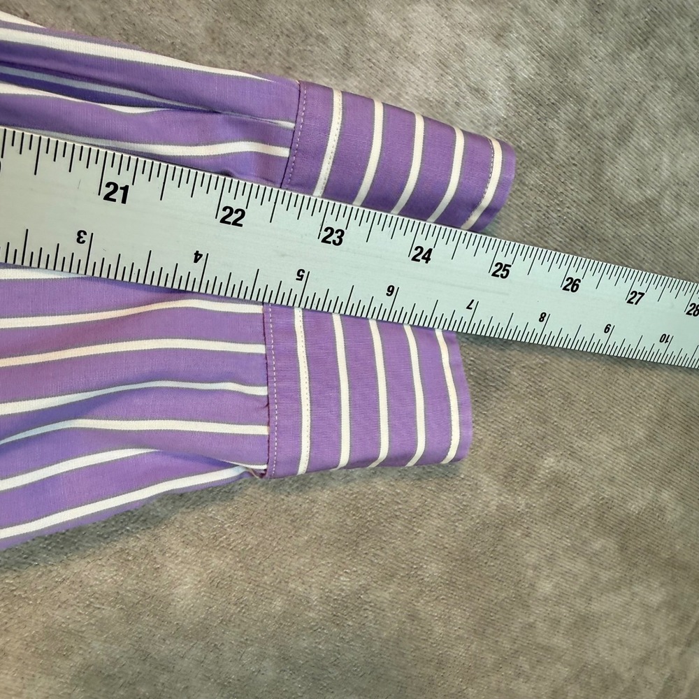 Ralph Lauren Shirt Men Small Purple Striped Long Sleeve Cotton Preppy Ivy League - Picture 6 of 10